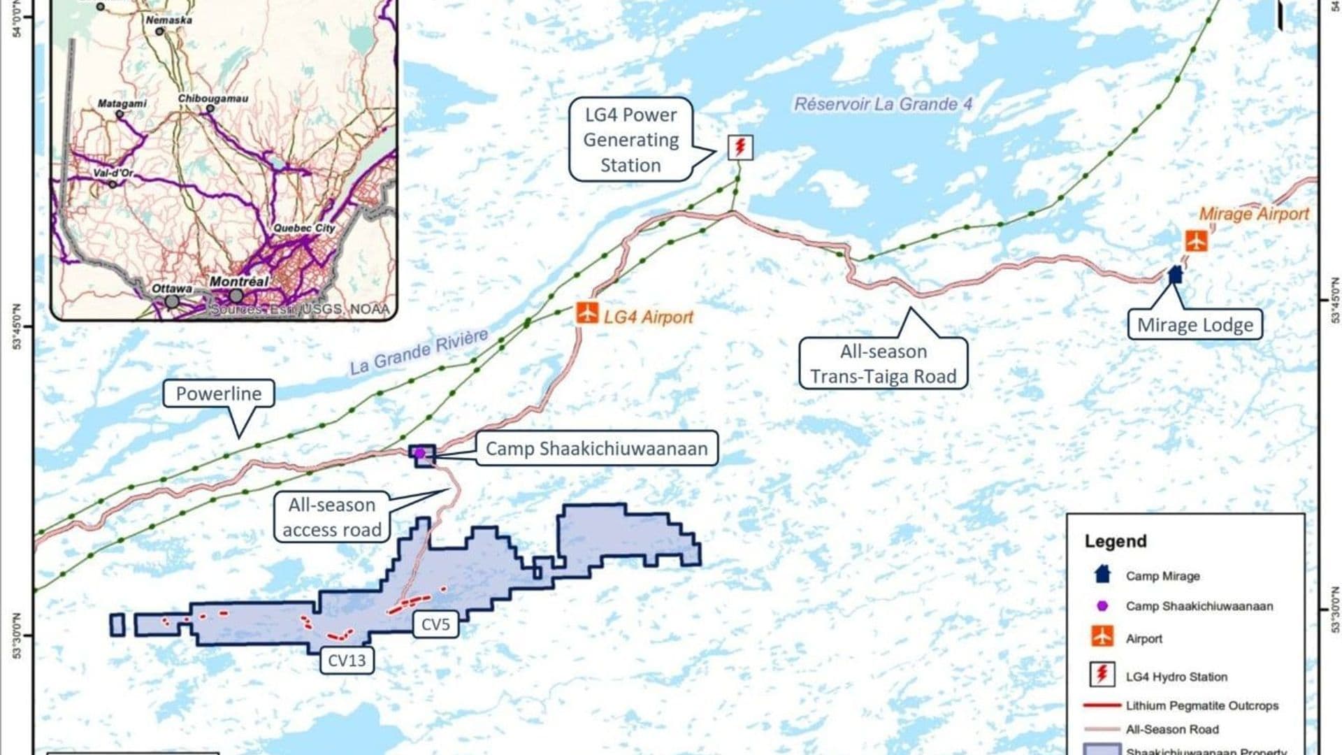 Shaakichiuwanaan : Ressources PMET confirme une réserve majeure de lithium