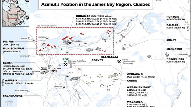 Exploration Azimut accélère ses ambitions à la Baie-James avec une convention définitive et des résultats prometteurs