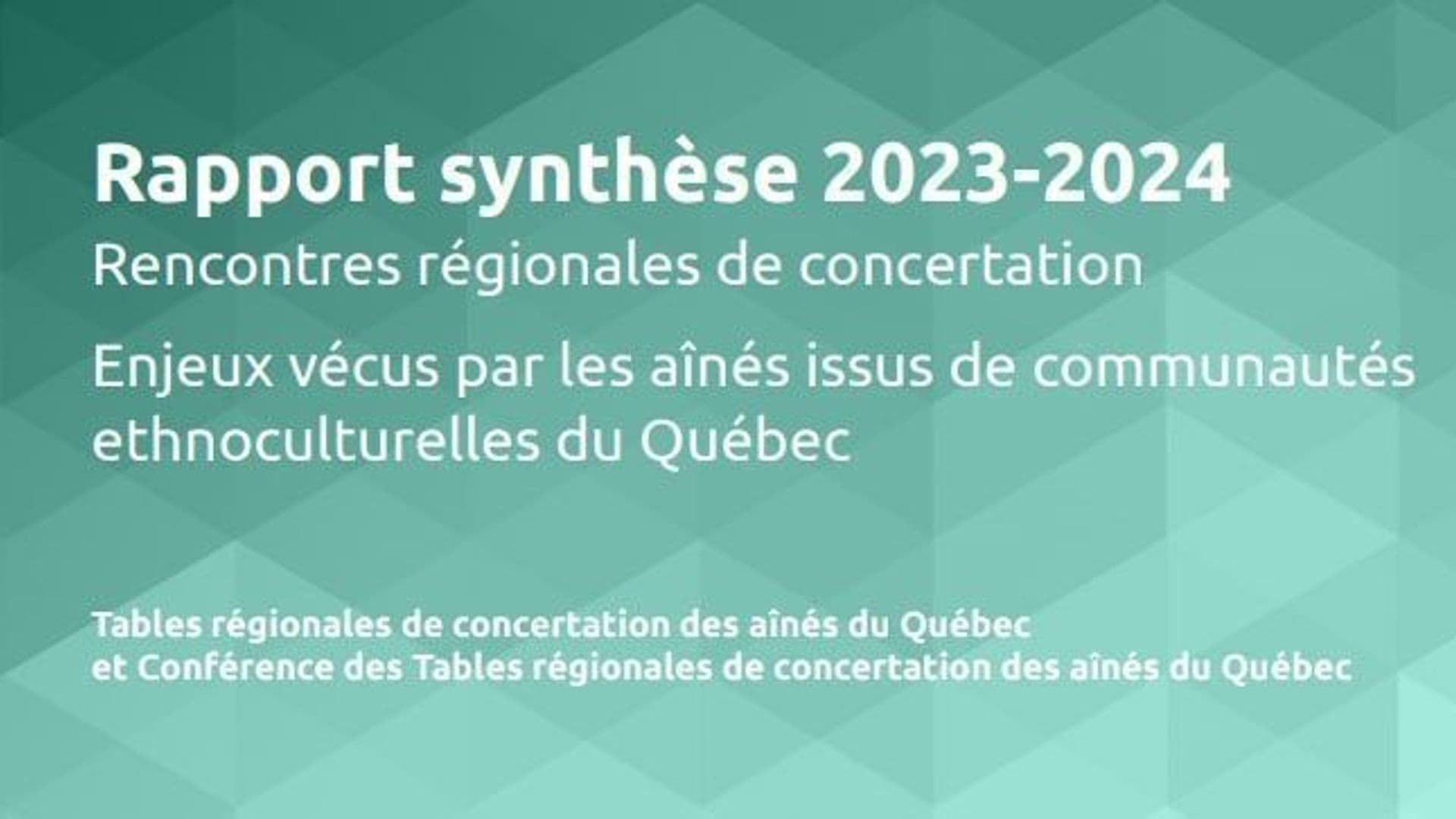 Résultats de la journée de concertation pour les aînés issus de communautés ethnoculturelles pour le Nord-du -Québec