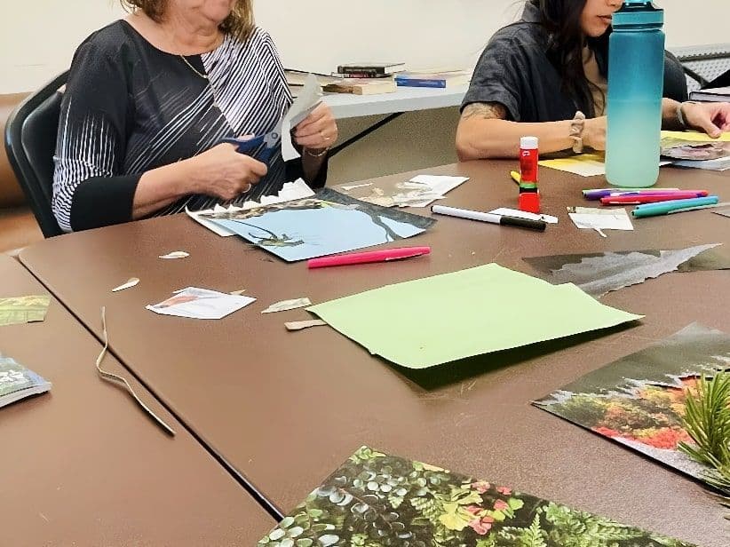 Atelier proposé en parallèle au projet Vert tendre sur fond noir
